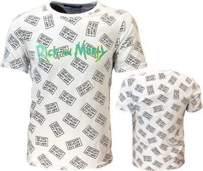 Rick & Morty Do Not Develop My App T-Shirt Wit - XL