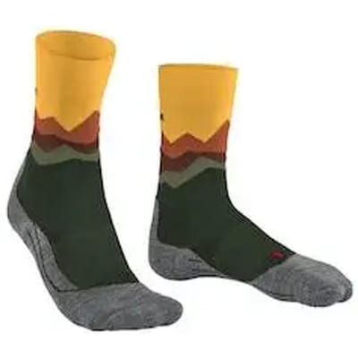 FALKE TK2 Wandelsokken anti blaren, medium padding merinowol sportsokken heren groen - Maat 39-41
