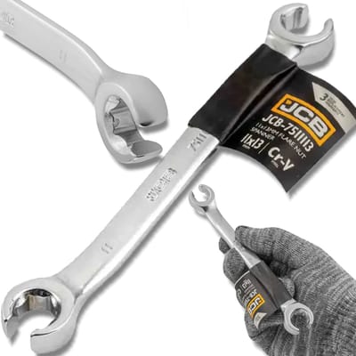 JCB Cr-V Serie - Gespleten Ringsleutel - 11x13 mm - 6-Kant - Ergonomisch