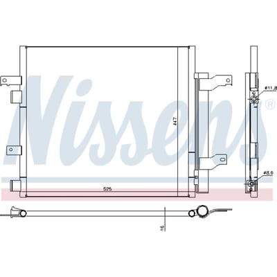 Condensator, airconditioning NISSENS 940536