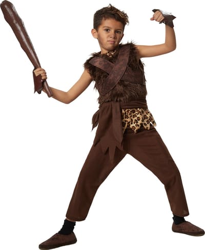dressforfun - Wilde jongen uit het stenen tijdperk 152 (11-12y) - verkleedkleding kostuum halloween verkleden feestkleding carnavalskleding carnaval feestkledij partykleding - 302747