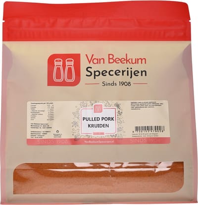 Van Beekum Specerijen - Pulled Pork Kruiden - 1 KG (hersluitbare stazak)