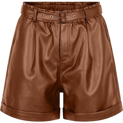 EsQualo Shorts Pu Brown Maat: 38 | Korte Broeken Outlet | Dames | Bruin