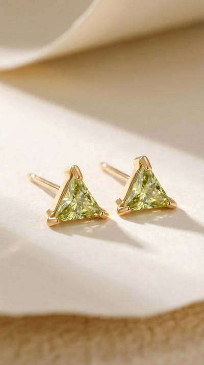 Lundholm Grace Oorknopjes Dames Goudkleurig – Augustus Birthstone – Premium Stainless Steel 2.5 Micron PVD Gold Plated – Groene Steen – Kleine Luxe Oorstekers – Tweede Gaatje Oorbellen Dames Geboortesteen – Scandinavisch Design