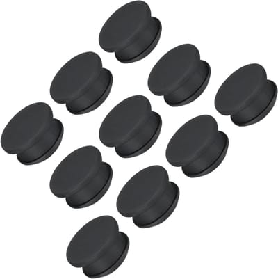 Siliconen Gatstoppen - Rubberen Afdichtingen - Waterdicht Maken - Snap-in Vergrendeling - 17 mm Diameter - Zwart