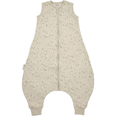 Meyco Baby Rib Mini Spot baby zomer slaapoverall jumper - sand melange - 80cm - 0.5 TOG
