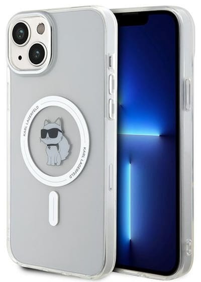 Karl Lagerfeld Choupette Serie - Hoesje voor mobiele telefoon - iPhone 15 Plus - MagSafe Compatibiliteit - Transparant