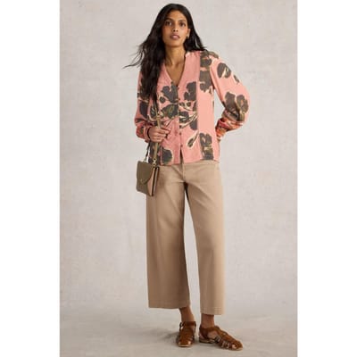 White Stuff Paloma Top Pink Print Maat: 6 | Longsleeves Outlet | Dames | Groen