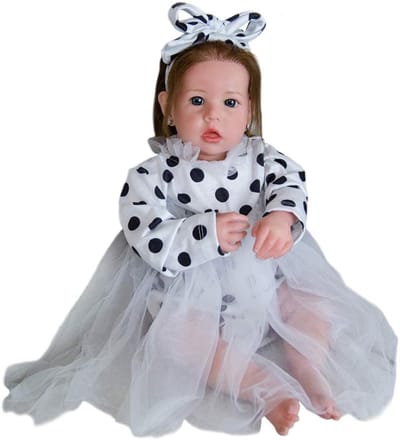 Meisjespop Siliconen - Babypop Doek - Kinderspel - Levensecht - 50 cm - Niet gespecificeerd