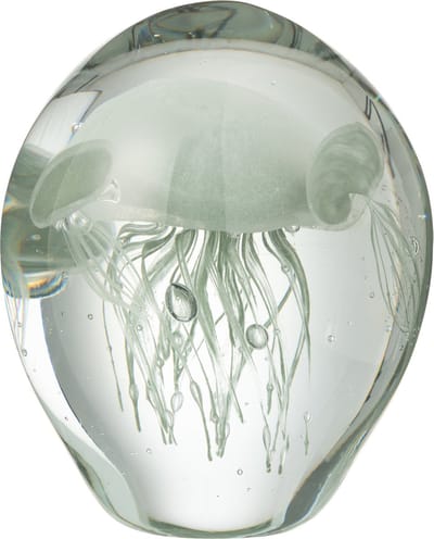 J-Line presse-papier Calypso - glas - transparant/groen - small
