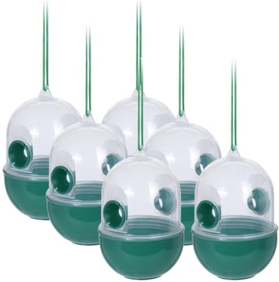 Benson Wespenvangers / wespenvallen - 6x stuks - groen - 12 x 8 cm - tuin / camping