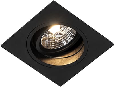 QAZQA chuck - Moderne Inbouwspot - 1 lichts - L 120 mm - Zwart - Woonkamer | Slaapkamer | Keuken