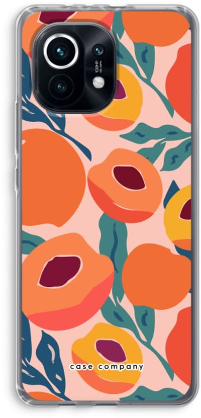 Case Company® - Hoesje geschikt voor Xiaomi Mi 11 hoesje - Perzik - Soft Cover Telefoonhoesje - Bescherming aan alle Kanten en Schermrand