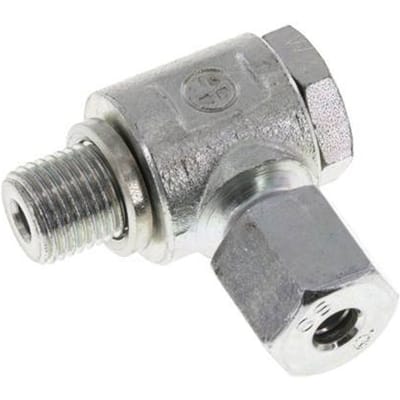6S & G1/4'' Verzinkt Stalen Swivel Joint Snijringkoppeling Buitendraad 400bar Draaibaar ISO 8434-1