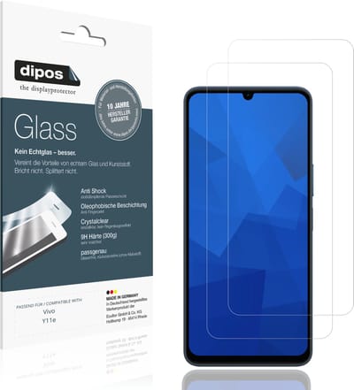 dipos – 2x Pantserfolie geschikt voor Vivo Y11e | 9H Screenprotector