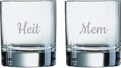 Gegraveerde Whiskeyglas 20cl Mem & Heit