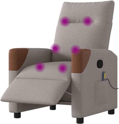 Elektrische Fauteuil - Verstelbare Stoel - Ontspannen Thuis - Automatische Verstelling - 110 kg Draagvermogen - Taupe