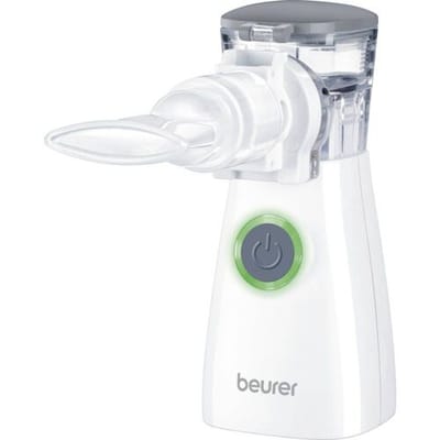 Beurer IH 57 Aerosoltoestel - Vernevelaar - Inhalator voor Volwassenen & Kinderen - Extra Stil & Compact - Met Zelfreinigingsfunctie - Mesh Trilmembraan Technologie - 45° Kantelbaar - Incl. Maskers & Accessoires - Medisch Apparaat - 5 Jaar Garantie