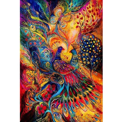 5D DIY Diamond Painting  Pauwenveer  Borduurkruissteek cadeau Home Decor Cadeau 20X30CM blue