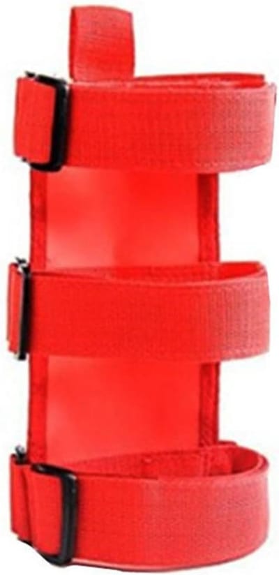Brandblusser Bevestiging - Veiligheidsbeugel - Auto Veiligheid - Verstelbare Riemen - 40x23cm - Rood