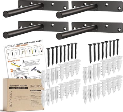 Stevige Blinde Plankdragers (8 Stuks) - Verborgen Steunen voor Drijvende Houten Planken - Inclusief Schroeven en Pluggen - 15.2 cm