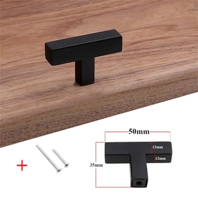 DW4Trading RVS Handgreep met Schroef - Keuken Meubel Deur - Zwart - 50 mm