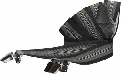 Pierre Mouton Bretel Klassiek - Bretels - Volwassenen - Heren - Donkergrijs - 140cm - 3 brede clips - XL - XXL