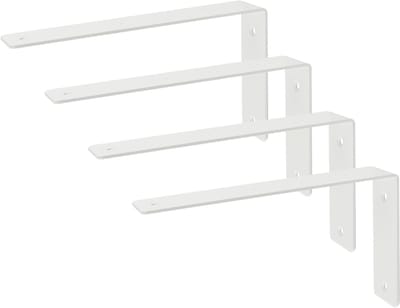 Set van 4 Stevige Wandbeugels voor Planken, 90° Hoeksteunen van Roestvrijstaal, Ideaal voor Houten Planken en Muurmontage (226 x 126 mm)