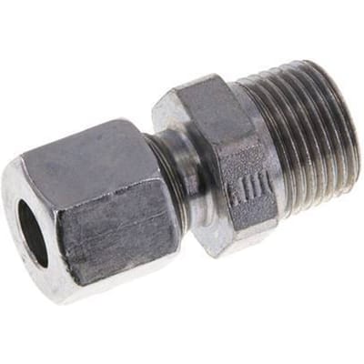 8L & R3/8'' Verzinkt Stalen Rechte Snijringkoppeling Buitendraad 315bar ISO 8434-1