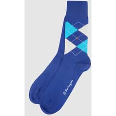 Burlington Everyday 2-Pack gedessineerd katoen multipack sokken heren blauw - maat 40-46