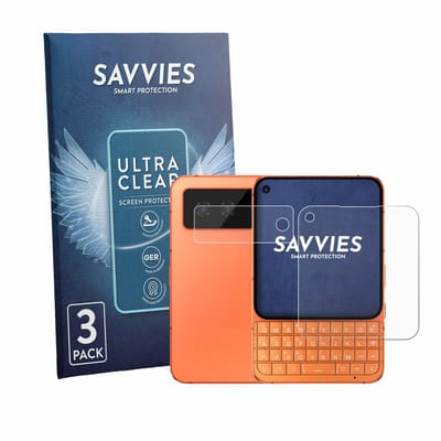 Savvies - Screenprotector voor Unihertz Titan 2 Elite Pro (Voor+Camera) - Folie Beschermfolie transparant 6 Stuks