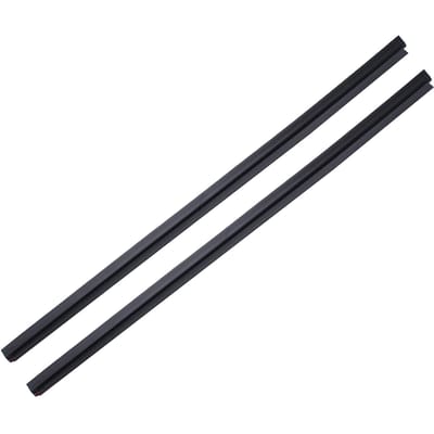 2x linker + rechter achterruitrubber vervanging voor Renault Clio 3-deurs zwart