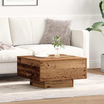 vidaXL - Salontafel - Oud - Hout - 55 - x - 55 - x - 31 - cm