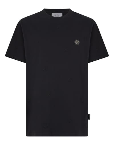 Embroidered Round Neck T-Shirt Monogram Monogram