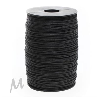 Waxkoord Zwart | Cotton wax koord | 1.5mm x 200 meter| Zwart | Sieraden Maken | leer look