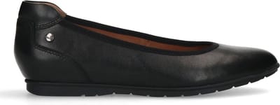 No Stress - Dames - Zwarte leren ballerina's - Maat 37