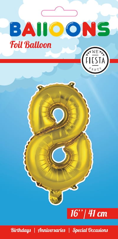 Folieballon 16" nmr. 8 - Goud