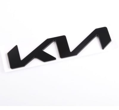 Kia Embleem - Logo voor Motorkap/Kofferbak. - Zwart - 15 cm