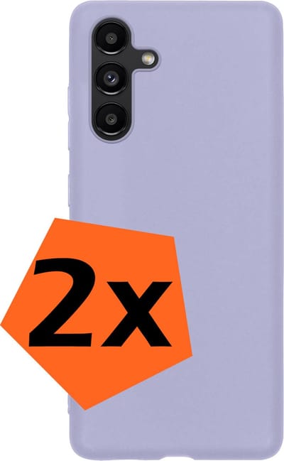 Hoes - 2 Stuks - Geschikt voor Samsung Galaxy A13 5G - Sterk & Shockproof - Case Siliconen - Back Cover - Telefoon Hoes - Lila