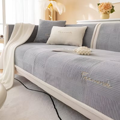 E-Shop4u® - Bankhoezen - FreeMonde Bankhoes - Kussenhoezen - Kussenhoes - 45x45x0 - Grijs