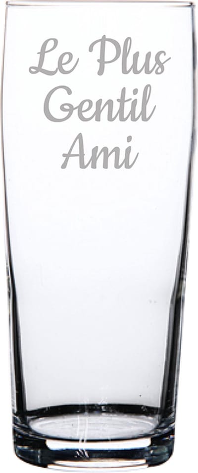 Bierfluitje gegraveerd - 19cl - Le Plus Gentil Ami
