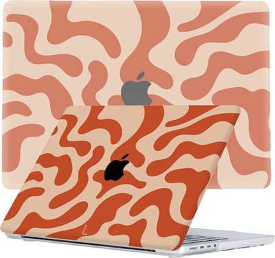 Lunso Geschikt voor MacBook Pro 16 inch (2021-2026) cover hoes - case - Orange Fever