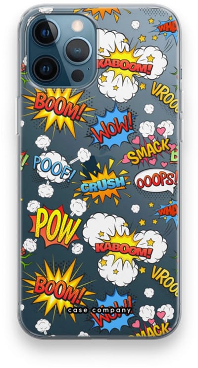 Case Company® - Hoesje geschikt voor iPhone 12 Pro hoesje - Pow Smack - Soft Cover Telefoonhoesje - Bescherming aan alle Kanten en Schermrand