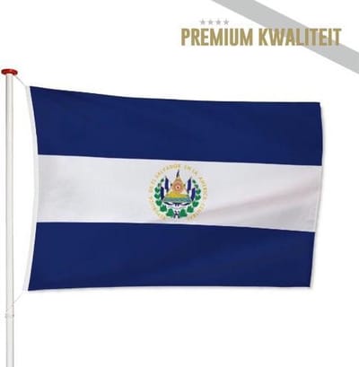 El Salvadoriaanse Vlag El Salvador 100x150cm - Kwaliteitsvlag - Geschikt voor buiten