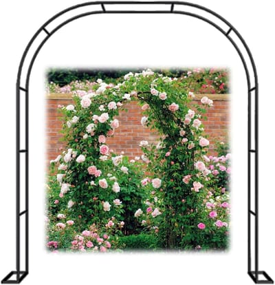 Metalen Rozenboog - Tuin Pergola - Planten Ondersteunen - Weerbestendig Ontwerp - 280 x 220 cm - Zwart