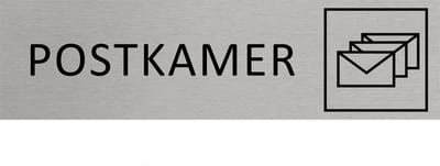 CombiCraft Aluminium deurbordje Postkamer 165x45mm - per stuk