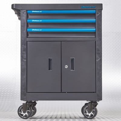 Datona® Gereedschapswagen met 3 laden en kast - Zwart