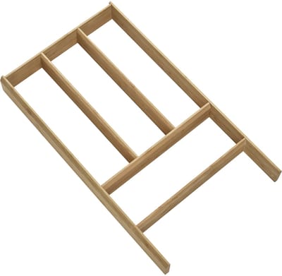 Orga-Box Individual Bamboe bestekinzet geolied (473 x 273 x 50 mm) Multifunctioneel lade-element Verdeelsysteem voor laden met een binnendiepte van 473 mm