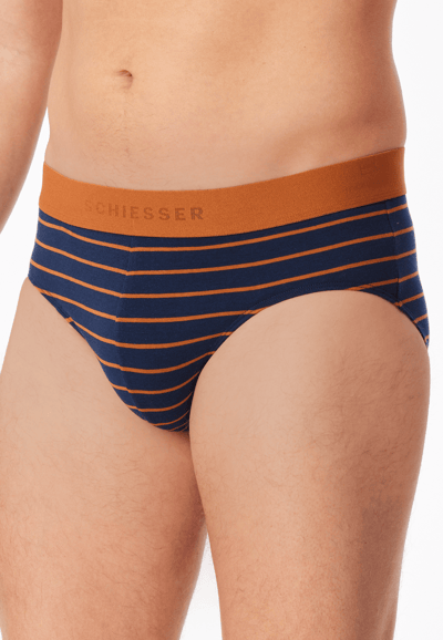 Rio-slips, set van 3, effen/gestreept, donkerblauw - 95/5 6