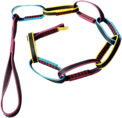Klimmen Daisy Chain - Werkpositionering Sling - Anker Instellen - Veiliger Instelbaar - 140 cm - Zwart